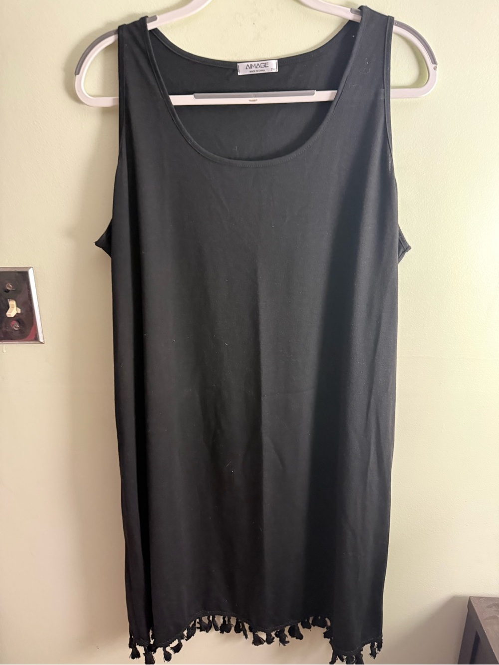 Aimage Sleeveless Black Tank Dress 2XL